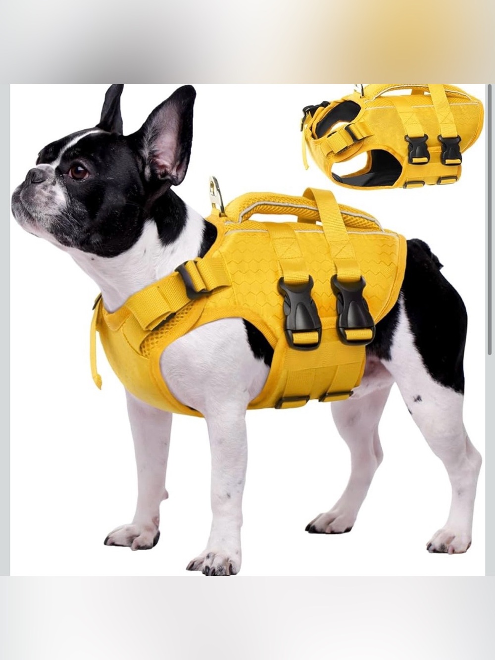 Kuoser Dog Life Jacket, High Flotation Reflective Dog Life Vest M. 2404/DB-4